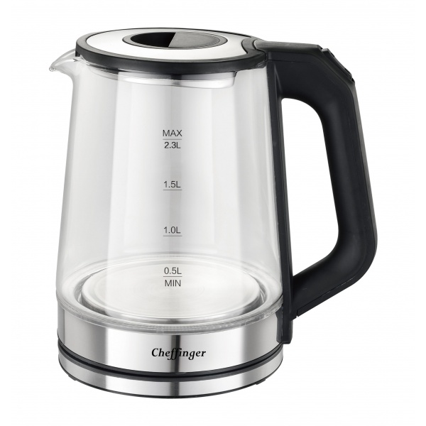 Cheffinger Glass Water kettle 2.3liters with LED indicator – CF-GWK2.3