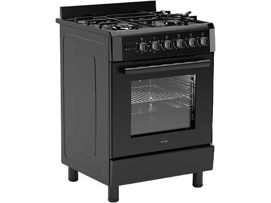 Wiggo WO-E639R(BB) Zwart – Serie 39 gasfornuis 60 cm