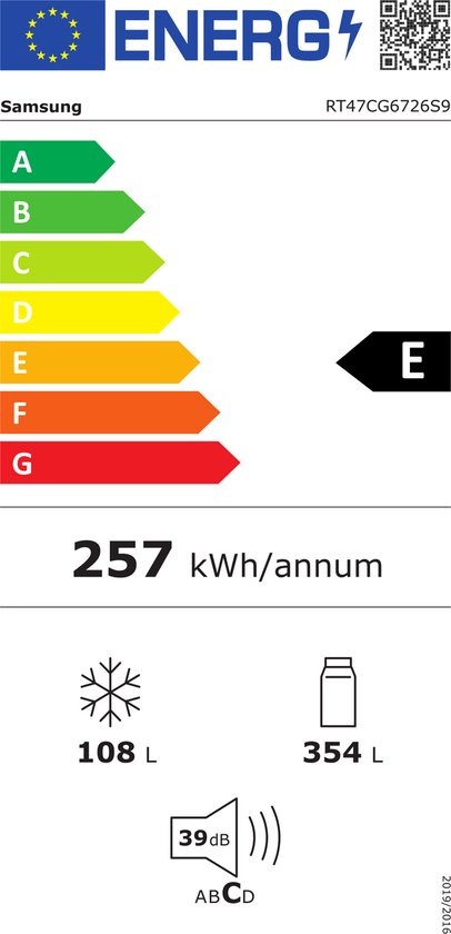 Samsung RT47CG6726S9 Vrijstaand 462 l E Roestvrijstaal gratis bezorging